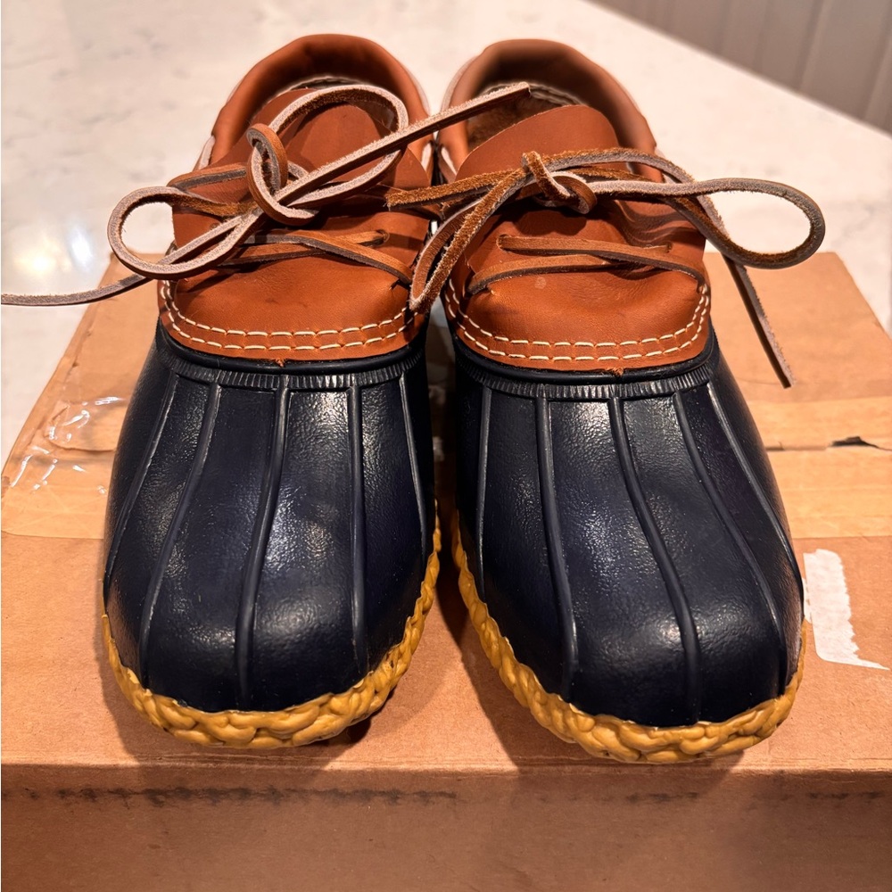 LL bean bean boot rubber moccasin womens size 9